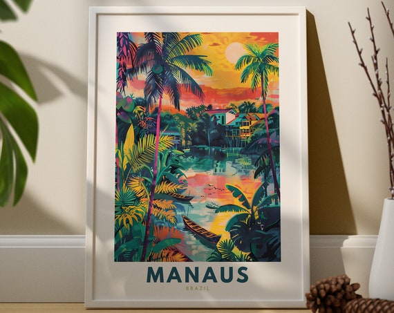 Manaus Art Print Poster Brazil Hanging La Plata Wall Decor