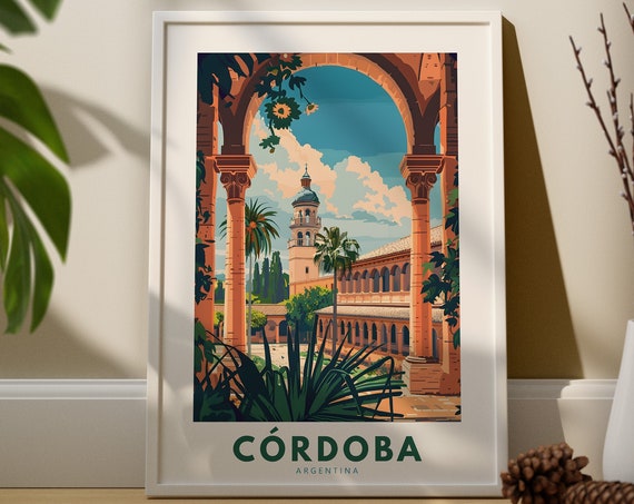 Cordoba Art Print Poster Argentina Hanging Wall Decor