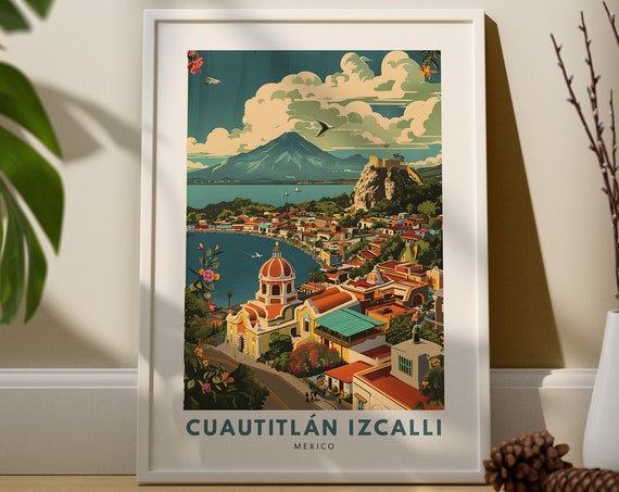 Cuautitlan Izcalli Art Print Poster Mexico Wall Decor Hang Travel