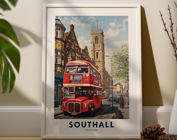 Southall Travel Print Wall Art Hanging Home Dcor Gift Lovers City Poster Market