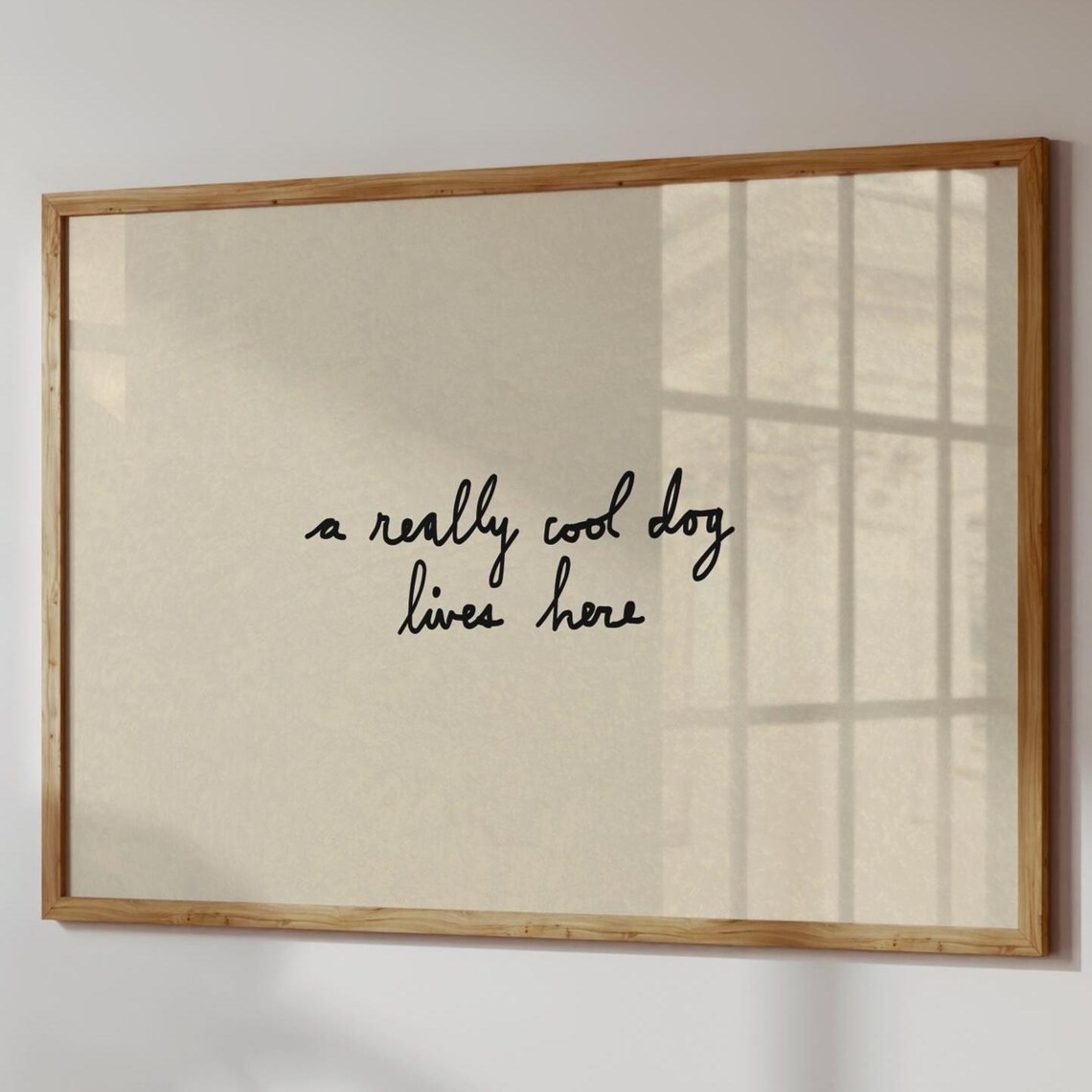Funny Dog Handdrawn Typography Poster, Entryway Decor