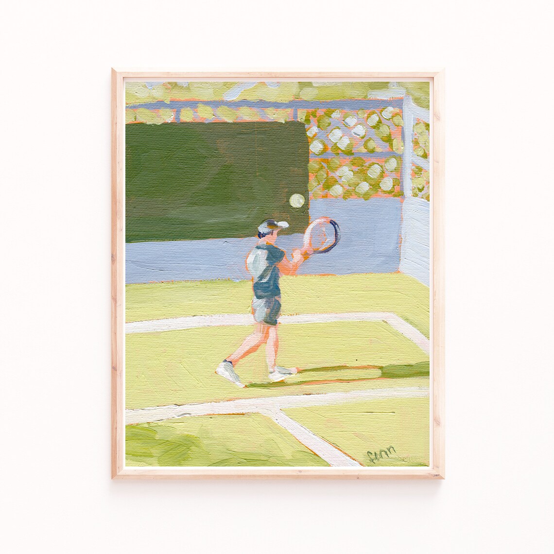 Tennis Wall Art, Tennis Player Painting Art Print