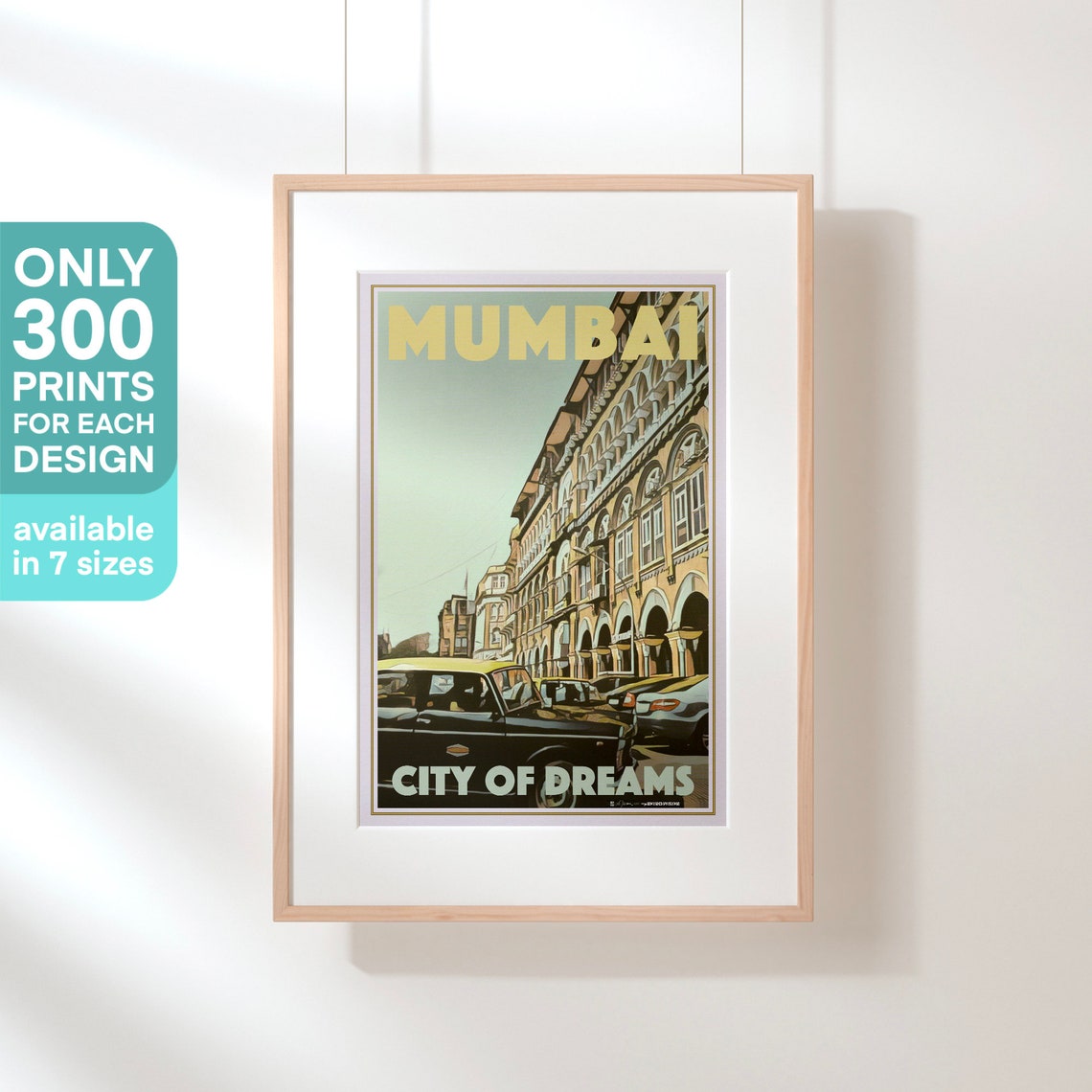 Mumbai Poster City Of Dreams By Alecse Limited Edition Maharashtra Travel Poster Mumbai Gallery Wall Print India Mumbai Travel Poster - Image 3