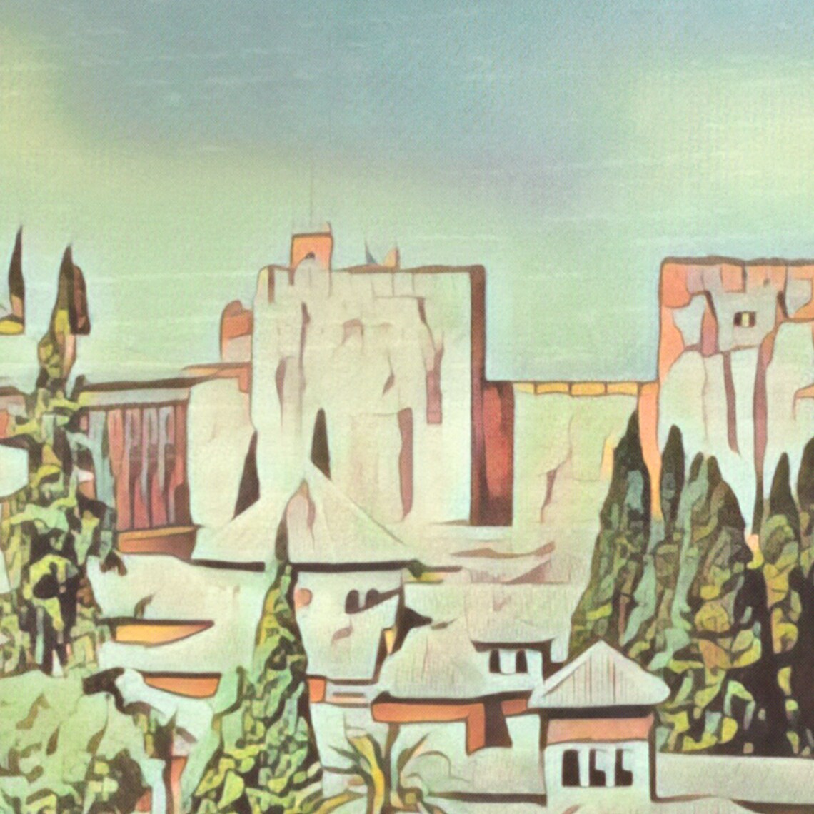 Alhambra Granada Palace Fortress Moorish Vintage Travel Poster - Image 4