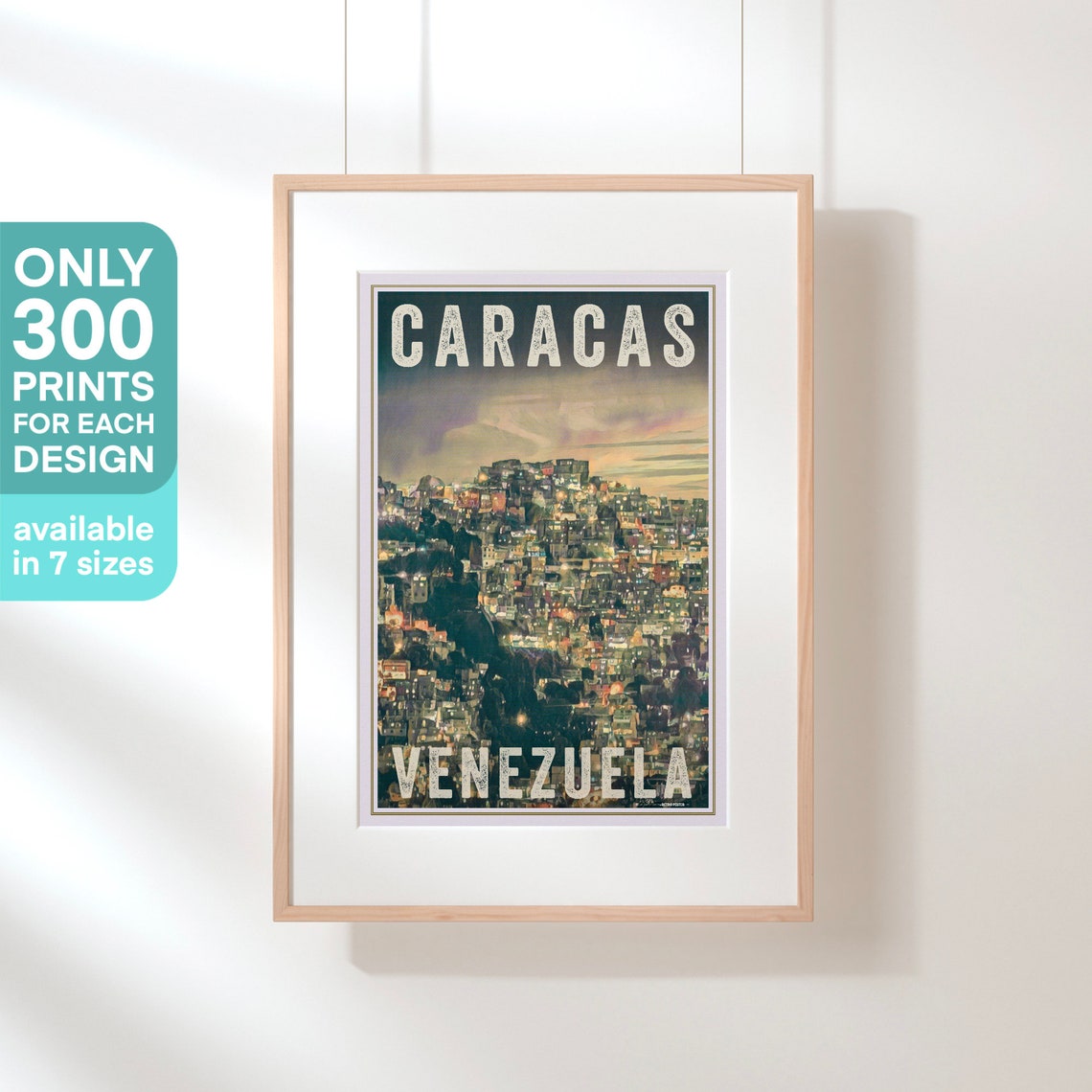 Caracas Poster Panorama By Alecse Limited Edition Venezuela Travel Poster Of Caracas Caracas Gift Venezuelan Deco - Image 3