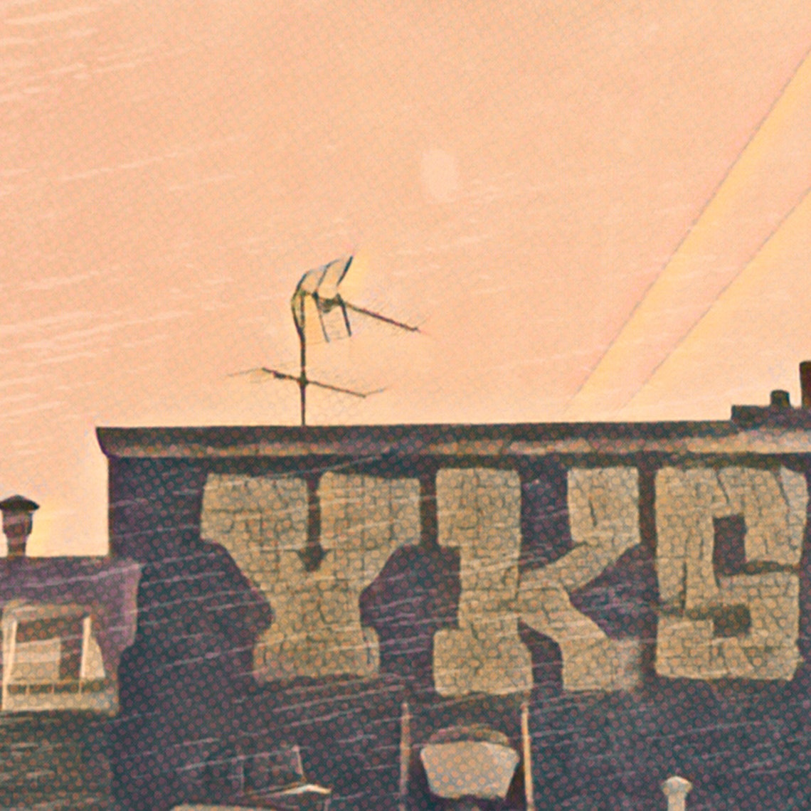 Montmartre Paris Rooftops Tout Commence A Paris Vintage Travel Poster - Image 4