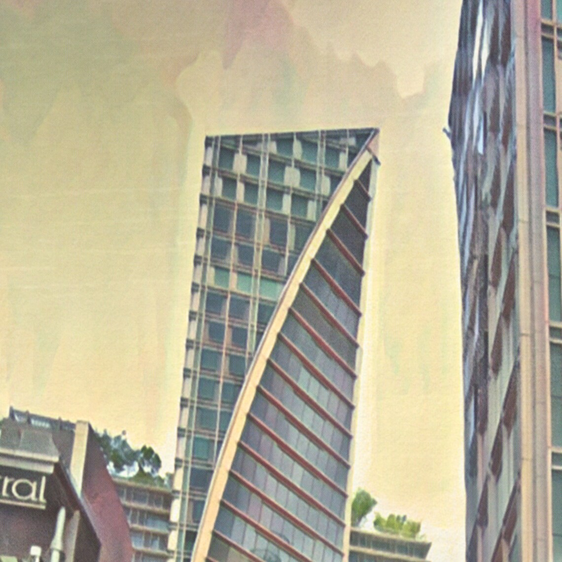 Singapore Emerald Hill Shophouses Skyscrapers Retro Travel Art Poster - Image 4