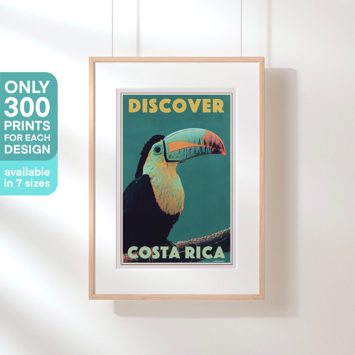 Costa Rica Poster Pura Vida Toucan By Alecse 300ex Kids Room Poster Costa Rica Travel Poster Costa Rica Print Pura Vida Print - Image 3