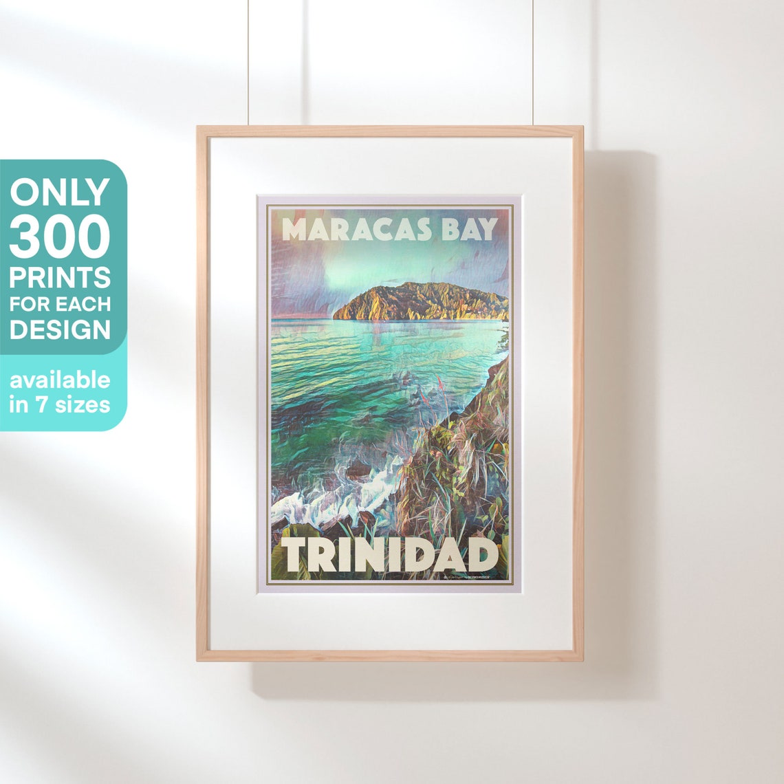 Limited Edition Maracas Bay Trinidad Art Poster By Alecse Collectible Limited Edition Trinidad And Tobago Poster - Image 3
