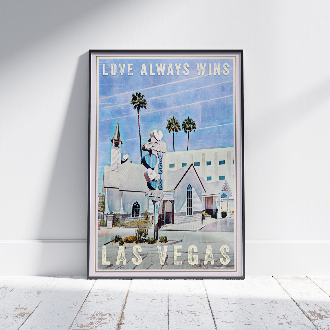 Las Vegas Poster Bliss Chapel By Alecse Limited Edition Las Vegas Wedding Poster Love Always Wins Gallery Wall Print Of Las Vegas