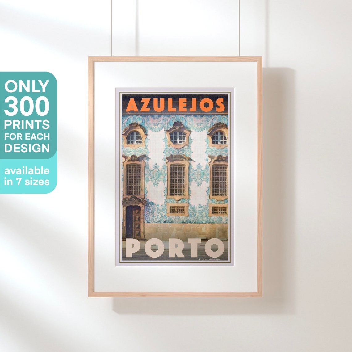 Porto Poster Azulejos By Alecse Limited Edition Portugal Travel Poster Porto Print Azulejos Poster Azulejos Decoration Porto - Image 3