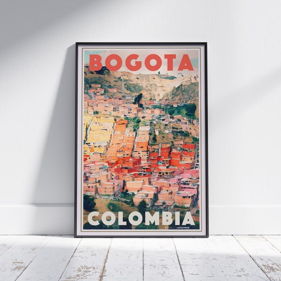 Bogota Poster Colors By Alecse Limited Edition Colombia Travel Poster Bogota Gallery Wall Print Of Colombia Classic Poster Of Bogota