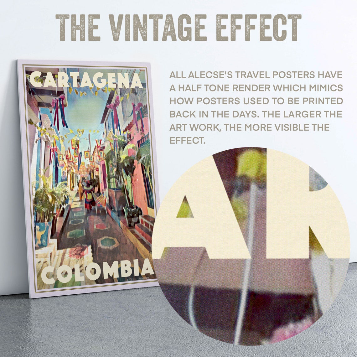 Cartagena Poster Happy By Alecse Limited Edition Colombia Travel Poster Gallery Wall Print Of Cartagena Colombia Decorative Gift - Image 2