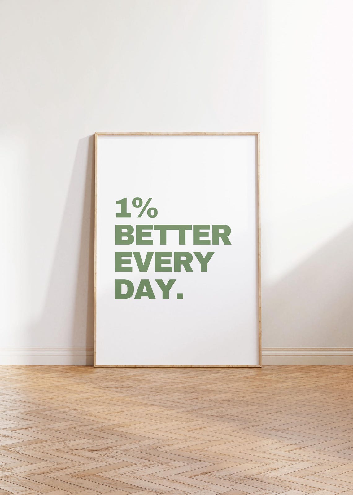 1 Percent Better Every Day Print Retro Typography Positive Affirmation Wall Art Girly Room Decor