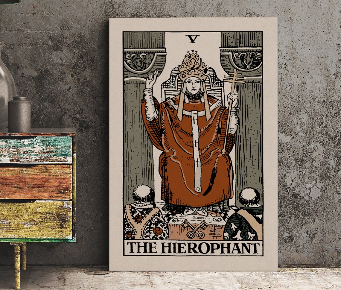 The Hierophant Tarot Card Neutral Vibe Art Print