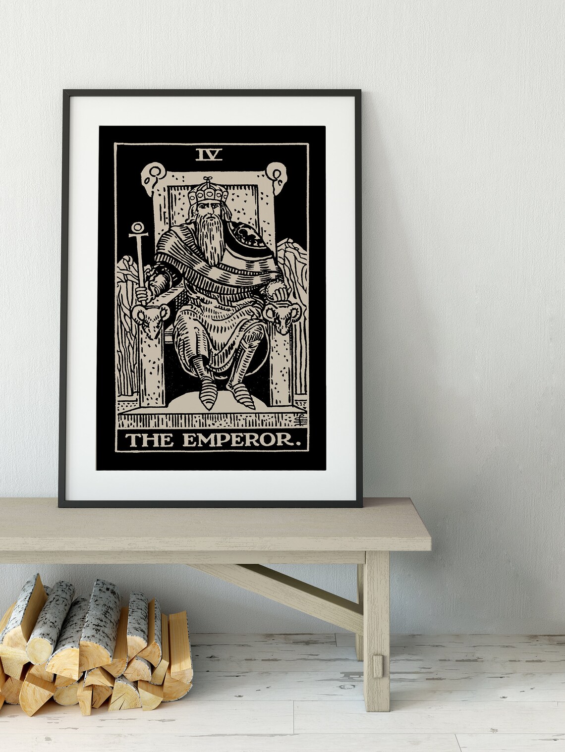 The Emperor Tarot Card, Astrology Tarot Poster