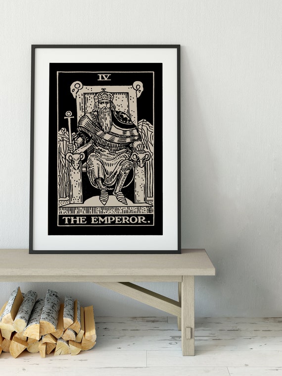 The Emperor Tarot Card, Astrology Tarot Poster