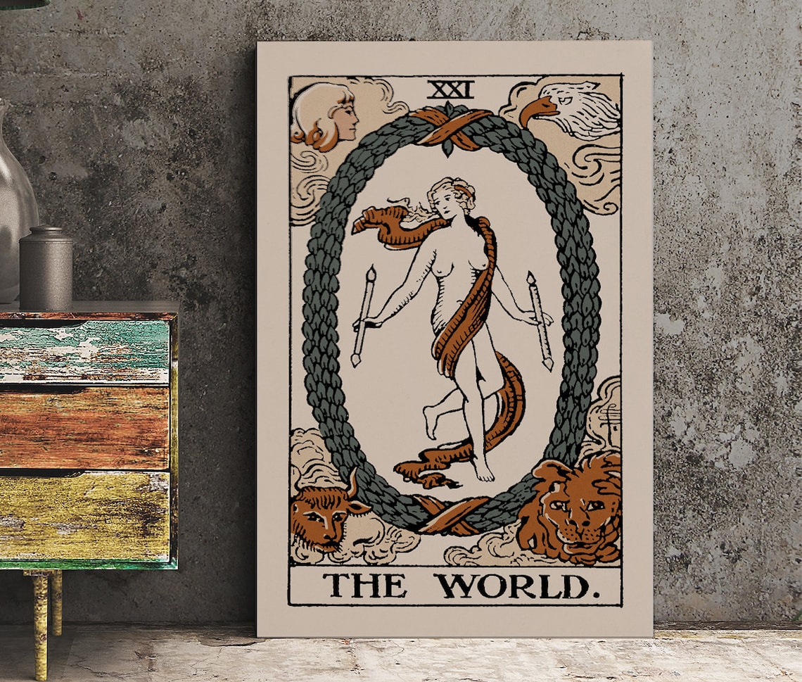 The World Tarot Card Neutral Vibe Art Print