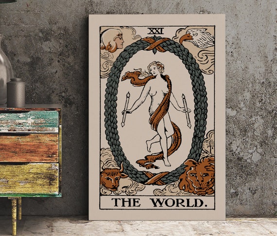 The World Tarot Card Neutral Vibe Art Print