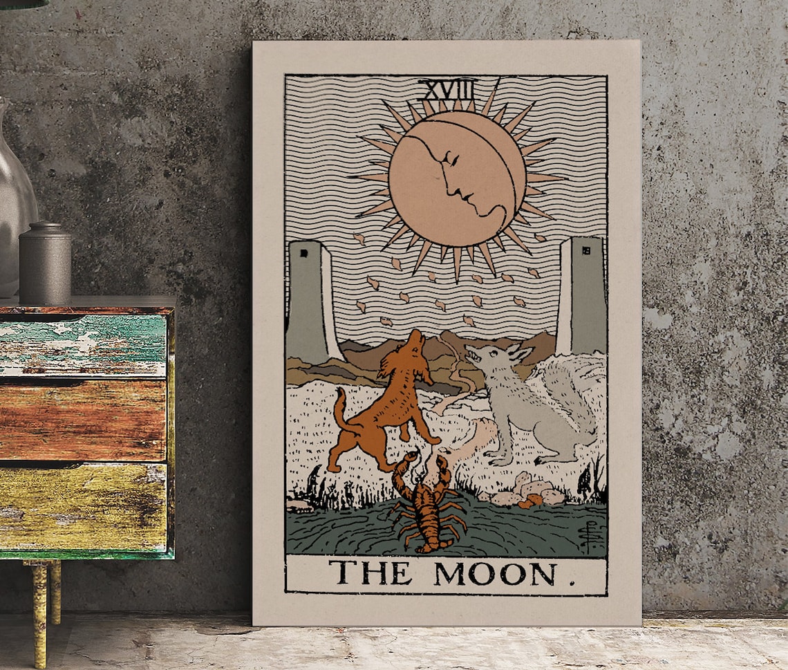 The Moon Tarot Card, Neutral Vibe Poster