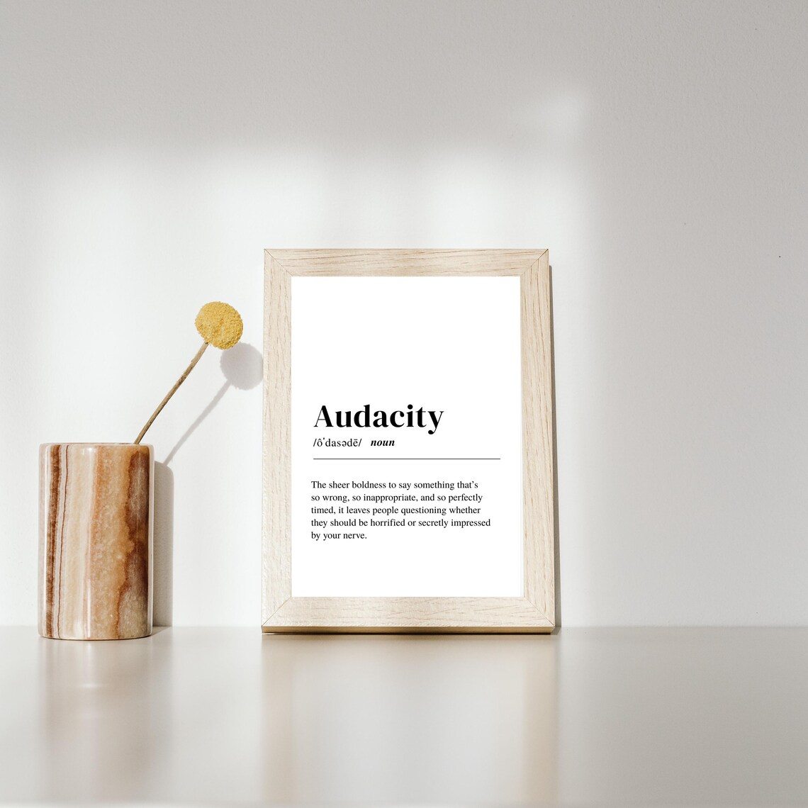 Audacity Definition, Minimalist Typography Decor - Image 2