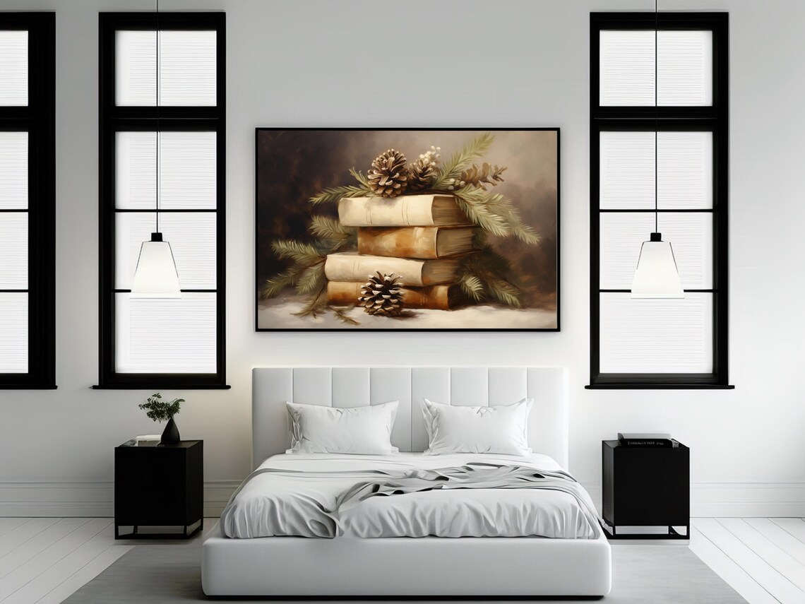 Christmas Still Life, Vintage Winter Holiday Decor - Image 2