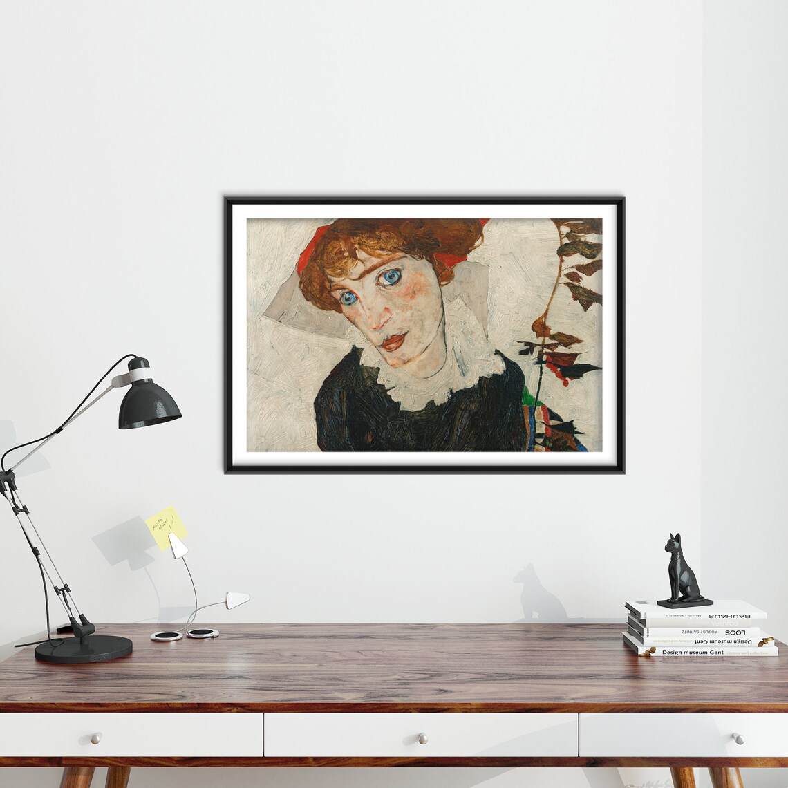 Egon Schiele Portrait Of Wally Neuzil, Classic Art Print - Image 2