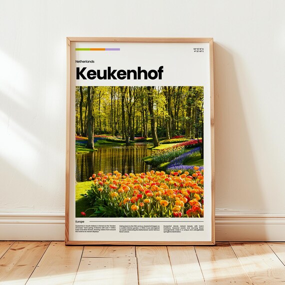 Keukenhof Poster Print Photo Wall Art Netherlands Travel Gift