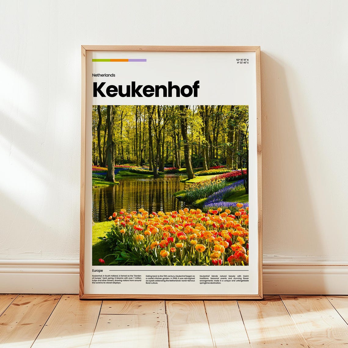 Keukenhof Poster Print Photo Wall Art Netherlands Travel Gift