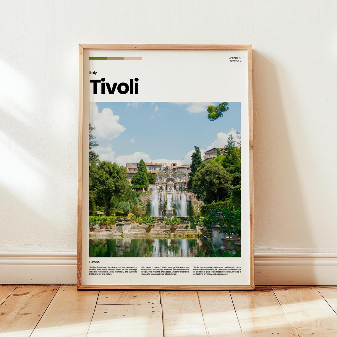 Tivoli Poster Print Photo Wall Art Italy Travel Gift