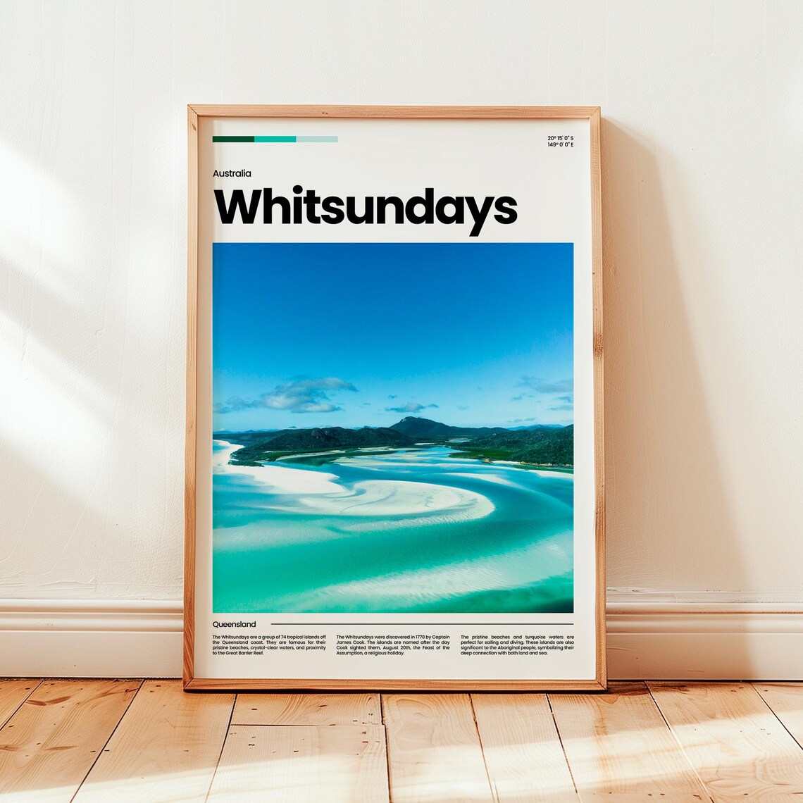 Whitsundays Travel Poster, Australia Gift