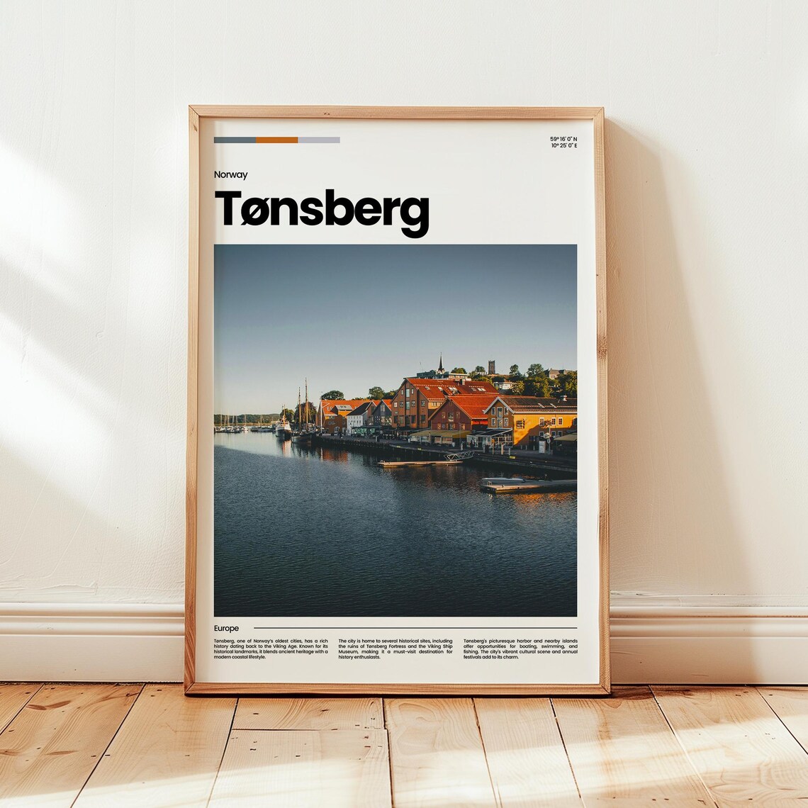 Tonsberg Poster Print Photo Wall Art Norway Travel Gift