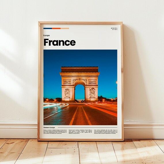 France Poster Print Photo Wall Art Europe Travel Gift
