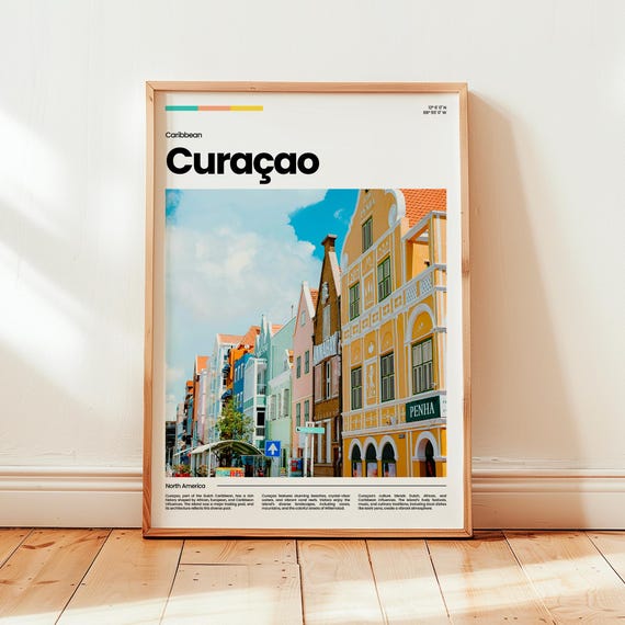 Curaao Poster Print Photo Travel Caribbean Gift