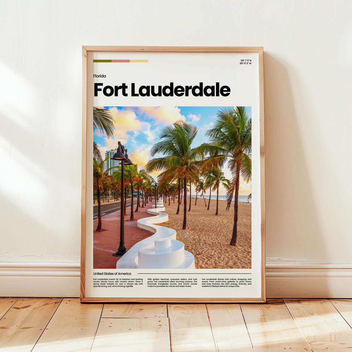 Fort Lauderdale Poster Print Photo Florida Travel Gift