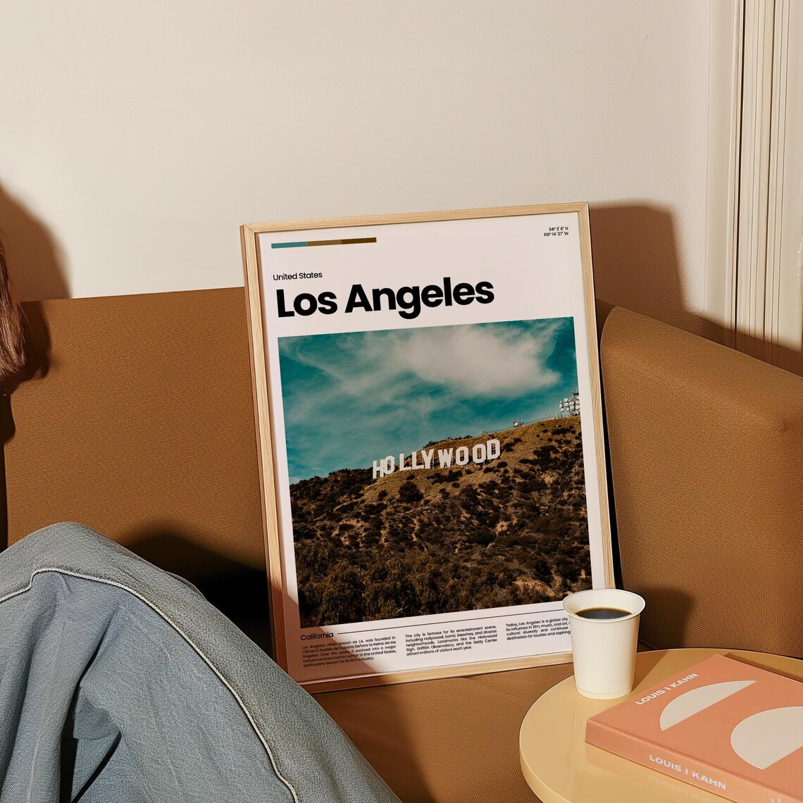Los Angeles Hollywood Sign Hills California Modern Travel Poster - Image 4