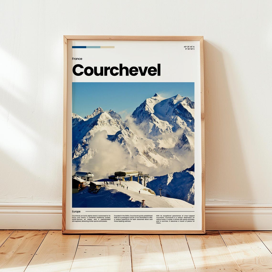 Courchevel Travel Poster, France Gift
