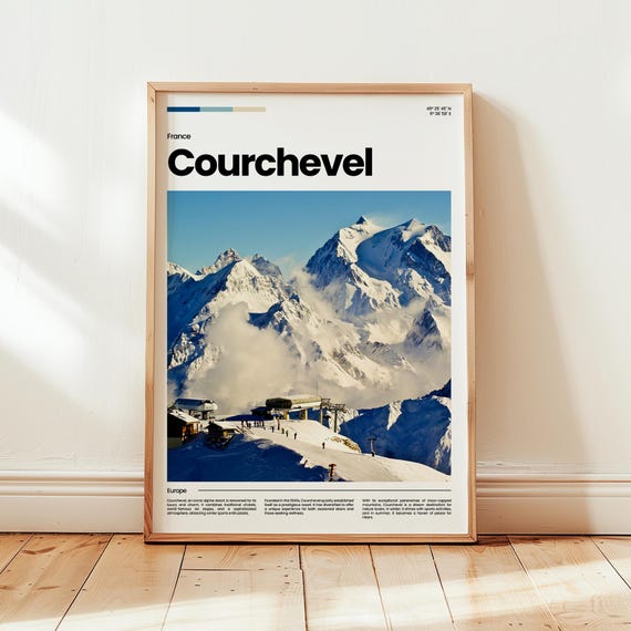 Courchevel Travel Poster, France Gift