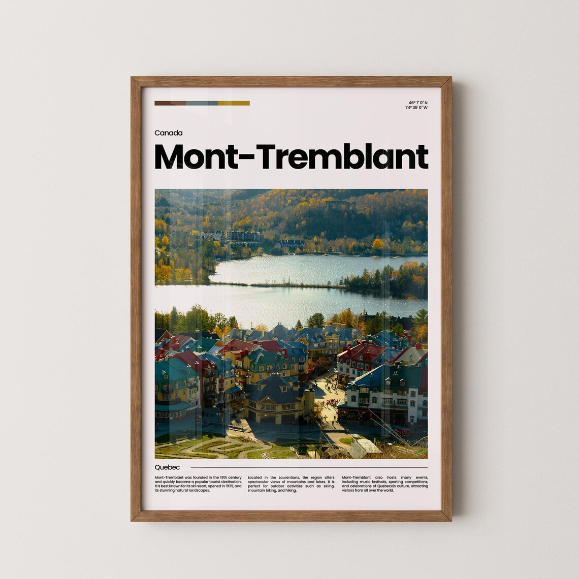 Mont Tremblant Travel Poster Mont Tremblant Poster Mont Tremblant Photo Poster Canada Poster Canada Travel Poster Travel Gift