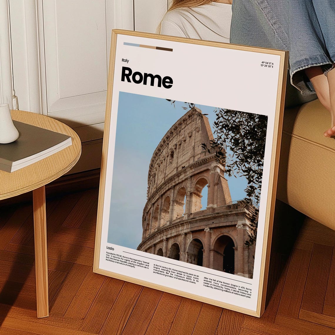 Rome Italy Colosseum Ancient Roman Landmark Travel Art Poster - Image 3