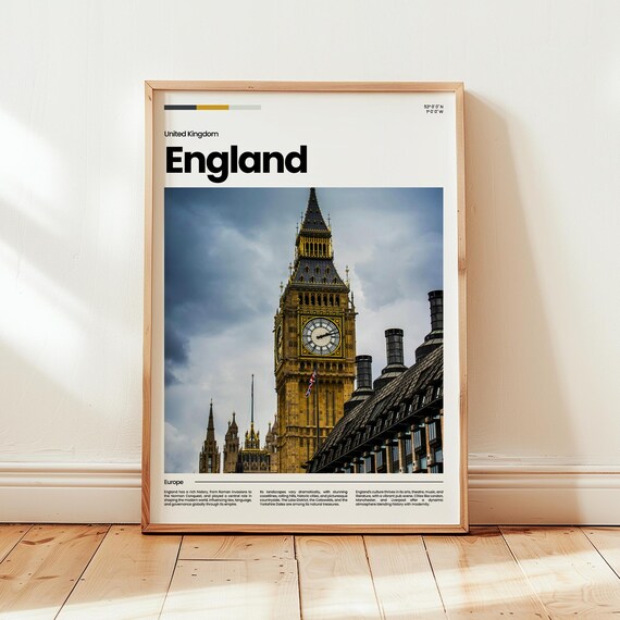 England Poster Print Photo Wall Art Europe Travel Gift