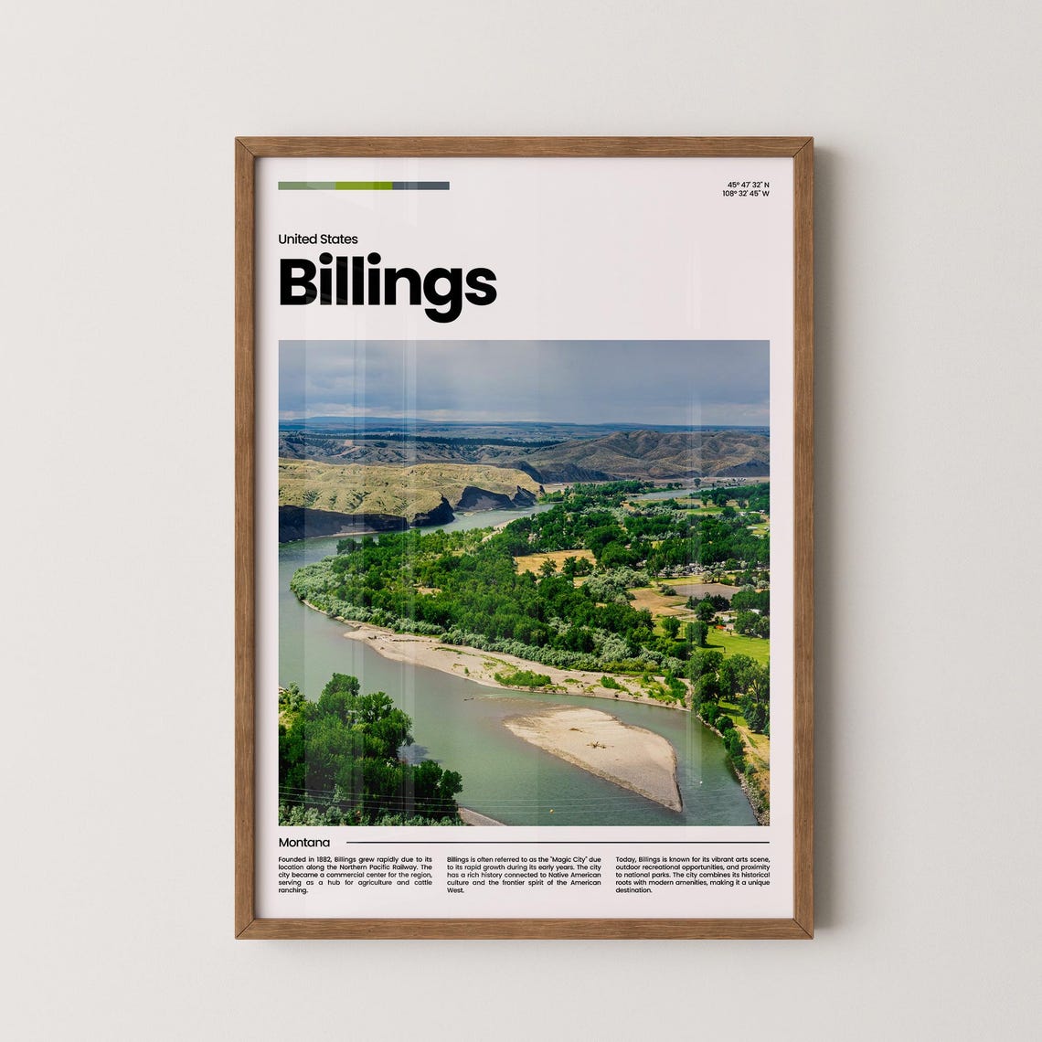 Billings Travel Poster Billings Poster Billings Photo Poster Billings Art Print Billings Art Usa Poster Usa Travel Poster Travel Gift