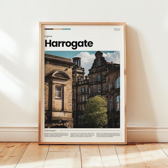 Harrogate England Travel Poster Victorian Spa Town Photography