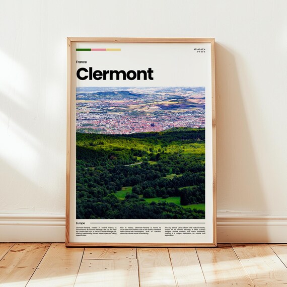 Clermontferrand Poster Print Clermont Photo Wall Art France Travel Gift