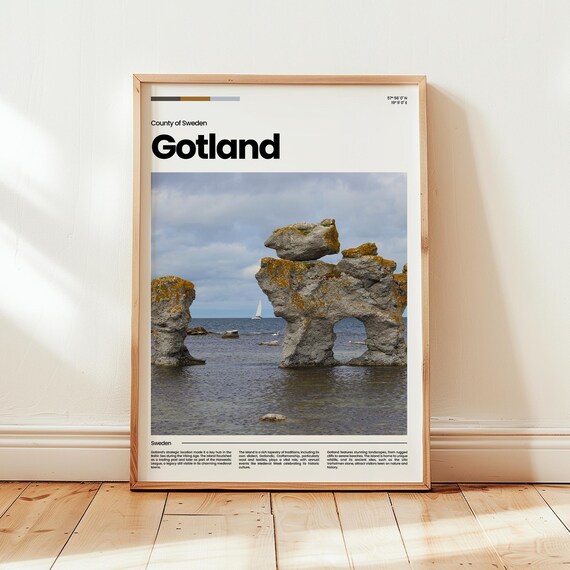 Gotland Poster Print Photo Travel Sweden Gift