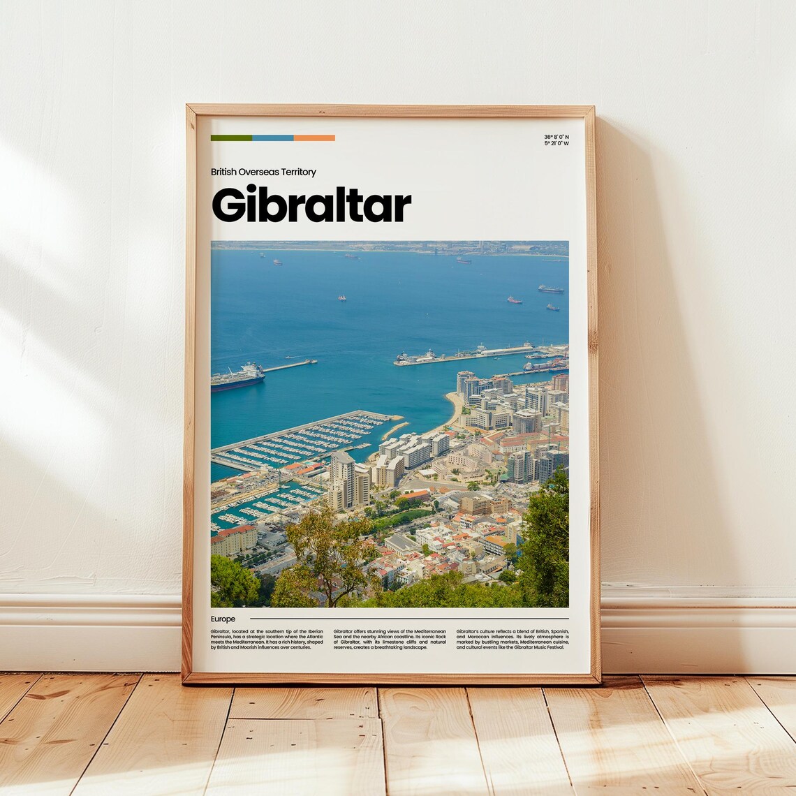 Gibraltar Poster Print Photo Wall Art Europe Travel Gift
