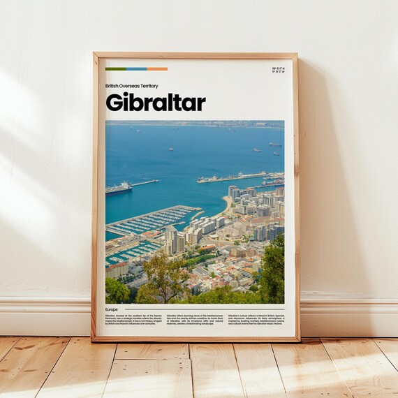 Gibraltar Poster Print Photo Wall Art Europe Travel Gift