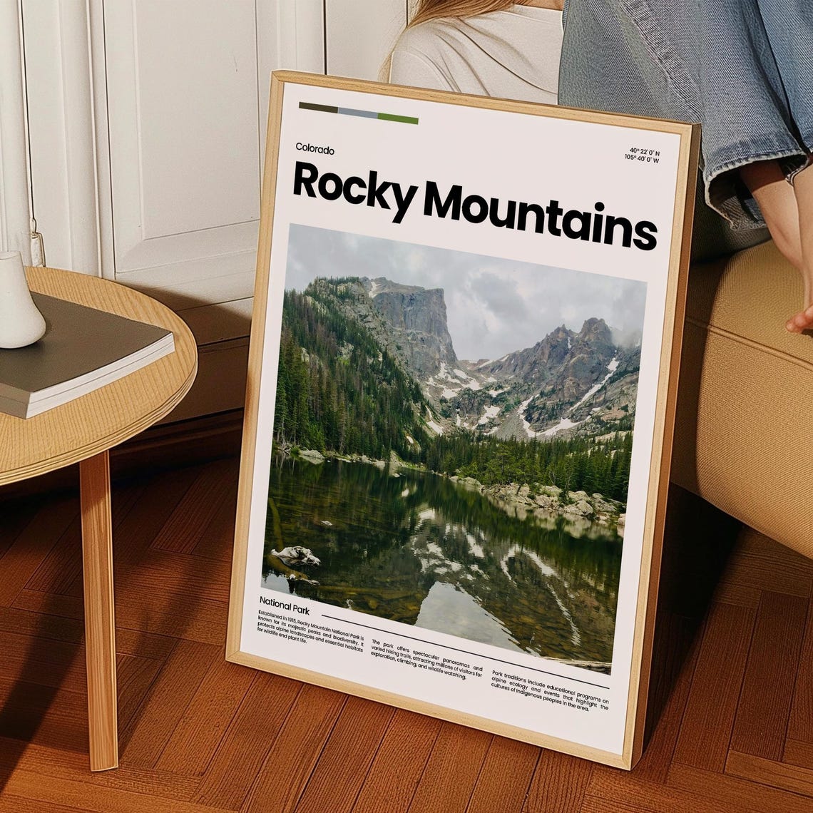 Rocky Mountain National Park Colorado Alpine Lake Reflection Poster - Image 3