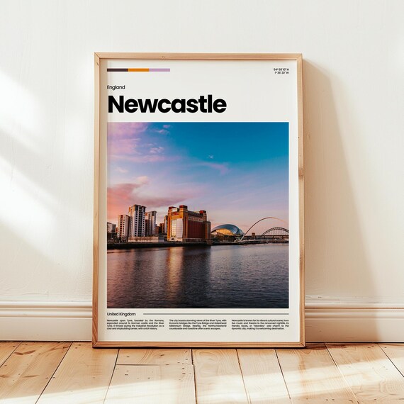 Newcastle Poster Print Photo Wall Art England Travel Gift