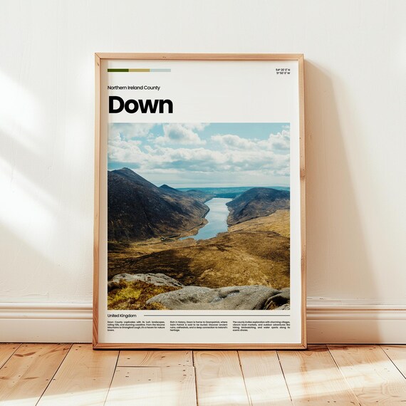 Down Poster Print Photo Wall Art Northern Ireland Travel Gift